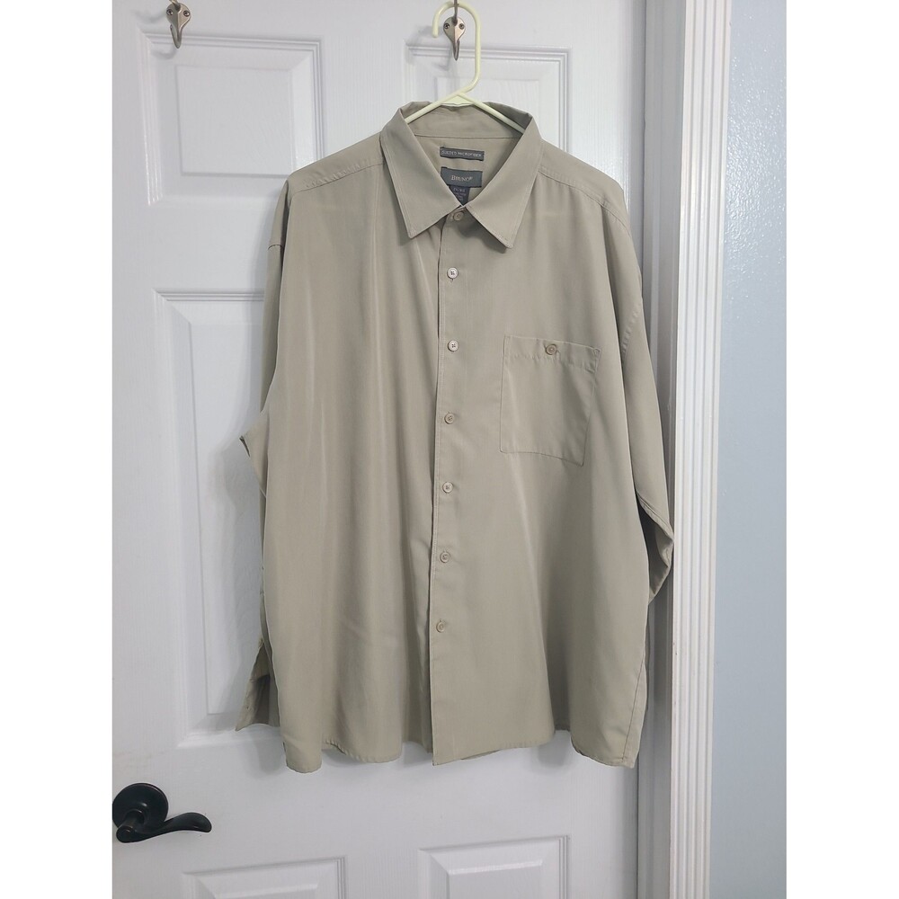 Vtg Bruno Sueded Microfiber Button Up Shirt Plus Size Men's Casual Retro 2X